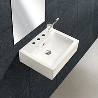 Imaginations Américaines 20.25-po. W Vessel Set Blanc