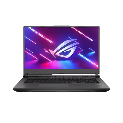 Ordinateur portable de jeu ASUS ROG Strix G17, écran QHD 240 Hz de 17,3 pouces, carte graphique GeForce RTX 4060, processeur AMD Ryzen 9 7945HX, mémoire DDR5 de 16 Go, SSD PCIe de 1 To, Wi-Fi 6E, Wind