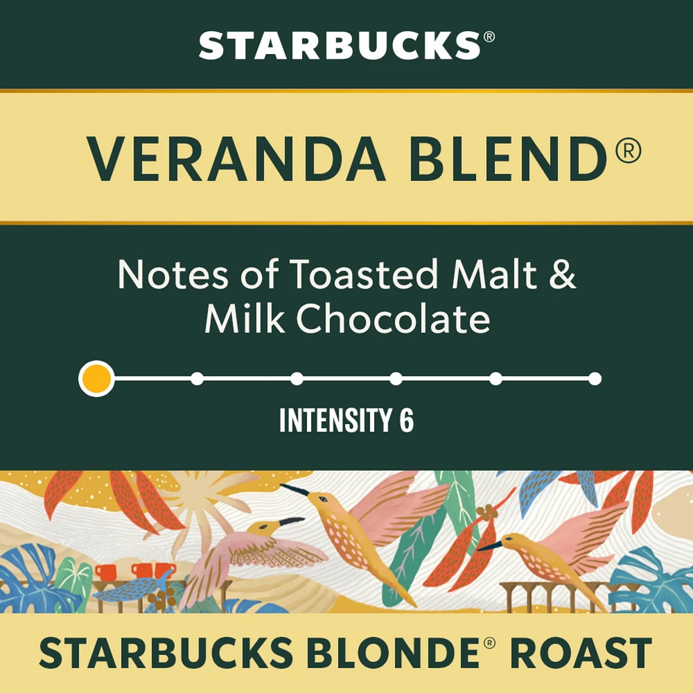 Starbucks VERANDA BLEND pour NESPRESSO VERTUO, café de torréfaction blonde, notes douces et veloutés, capsules recyclables grâce au système de recyclage de NESPRESSO 100 g