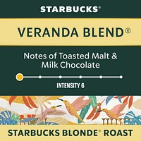 Starbucks VERANDA BLEND pour NESPRESSO VERTUO, café de torréfaction blonde, notes douces et veloutés, capsules recyclables grâce au système de recyclage de NESPRESSO 100 g