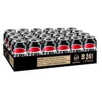Pepsi Zero Sugar Cola 24 x 355 mL, Cans, 24x355mL