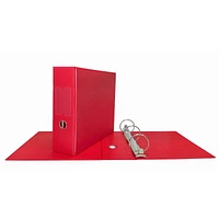 Pen + Gear 3" Deluxe View Vinyl Binder, O-Ring, RED