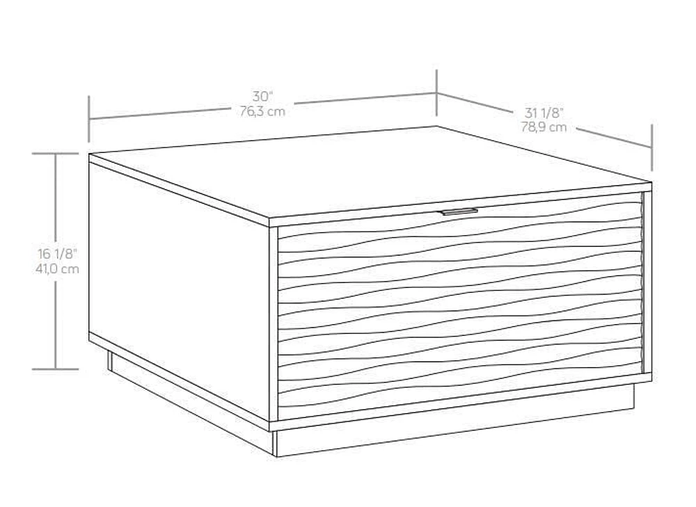 Sauder La Collection Morgan Main Table basse, Finition White, 434923