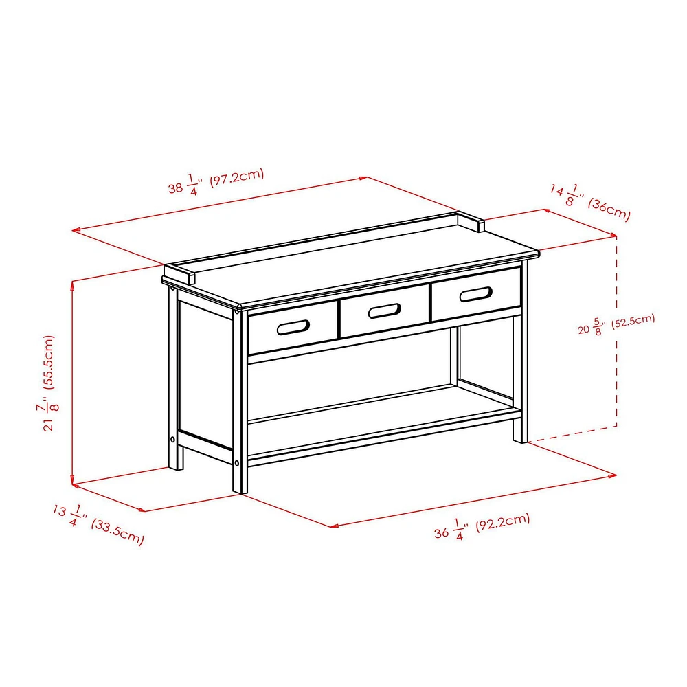 Adriana banc de rangement & paniers