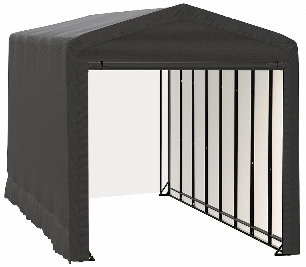 ShelterTube Wind and Snow-Load Rated Garage, 14x36x16 Gray