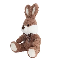 Façon de célébrer des lapins de 10inch avec des jouets en peluche rubans -multi couleurs
