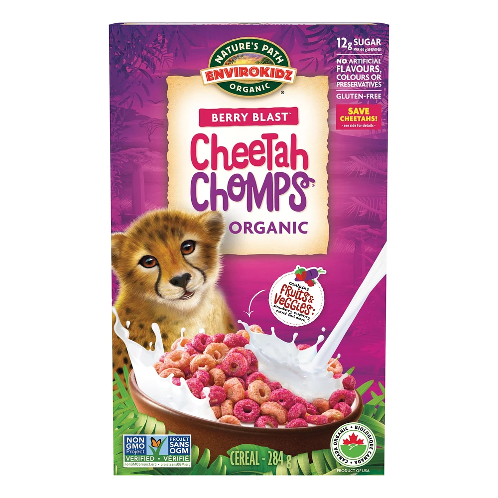 Nature's Path Envirokidz Berry Blast Cheetah Chomps Organic Cereal, Cereal - 300g