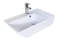 American Imaginations AI-31399 16,5 pouces W au-dessus du navire blanc de compteur pour le perçage de centre de 1 trou