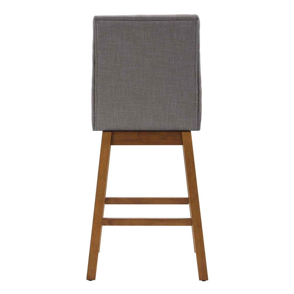 Tabouret de bar à rainures en tissu rembourré, lot de 2