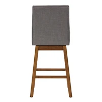 Tabouret de bar à rainures en tissu rembourré, lot de 2