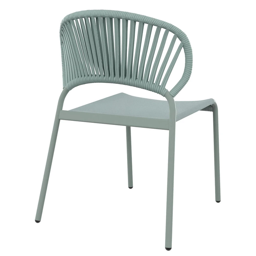 Mainstays Patio Wicker & Sling Stacking Chair, Handwoven wicker