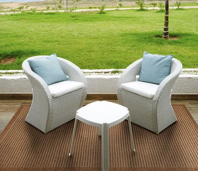 Tapis tissé brun et havane Smithleighs Earth