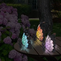 Hometrends Décor de jardin papillon bleu solaire