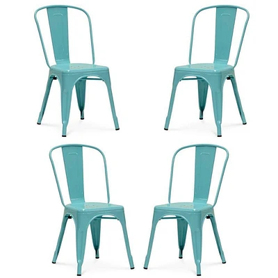 Chaise de salle à manger Tolix Roch en métal, ensemble de 4 chaises en métal