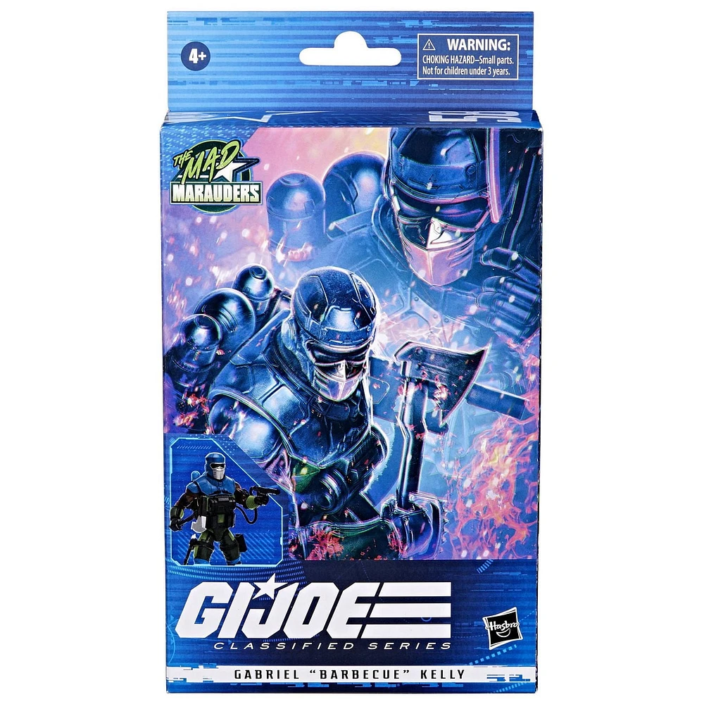G.I. Joe Classified Series Mad Marauders Gabriel “Barbecue” Kelly Action Figure 58 Collectible Premium Toy 6-Inch-Scale Custom Package Art