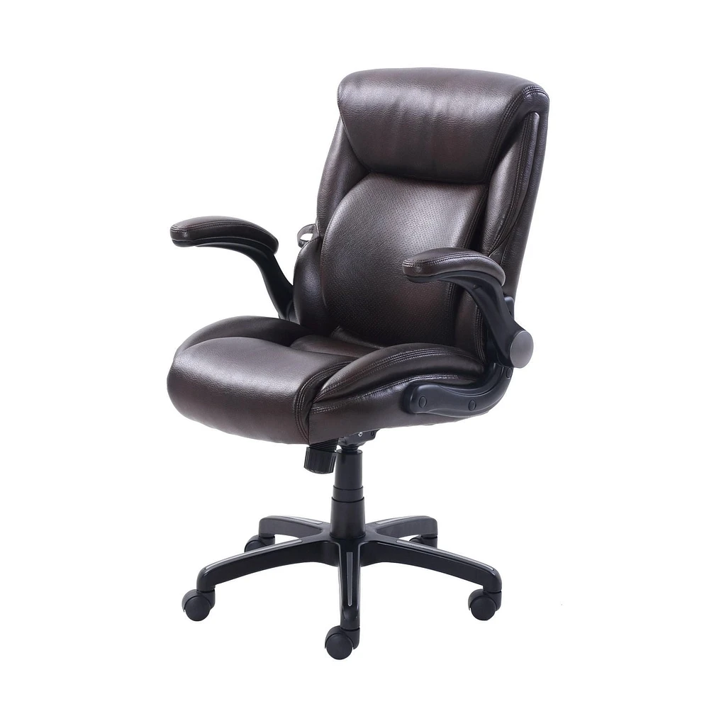 Serta – Fauteuil de direction en cuir reconstitué avec soutien lombaire à AIR