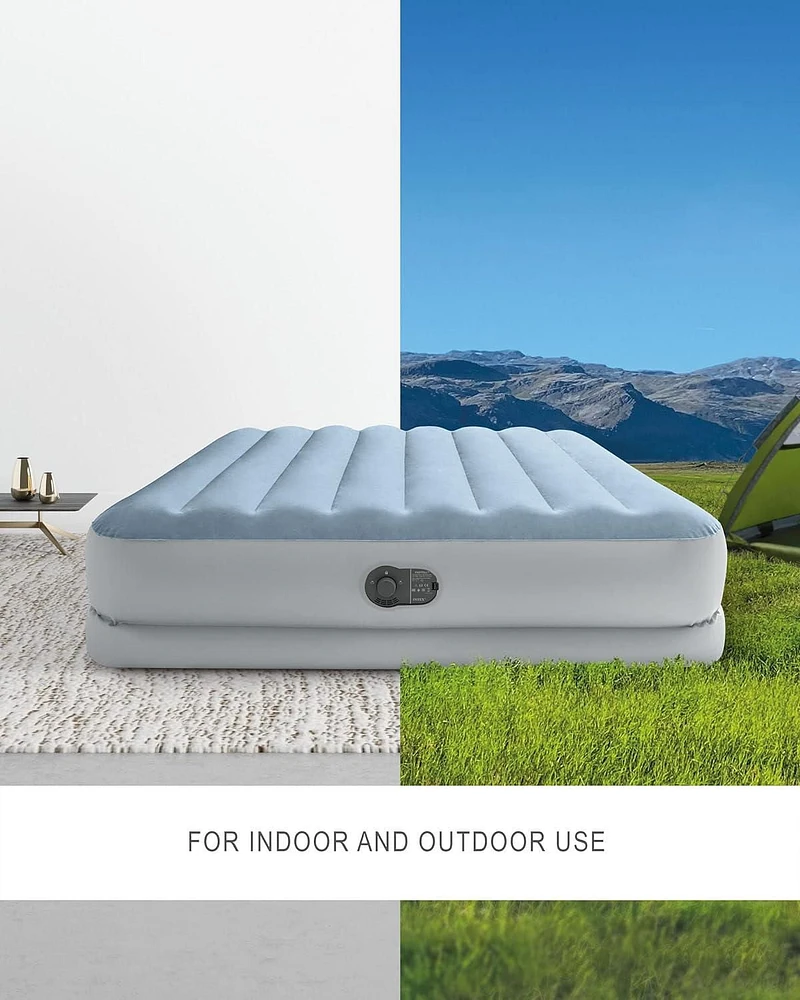 Intex Dura-Beam® Plus Comfort 14" Queen Air Mattress with Built-In USB Pump