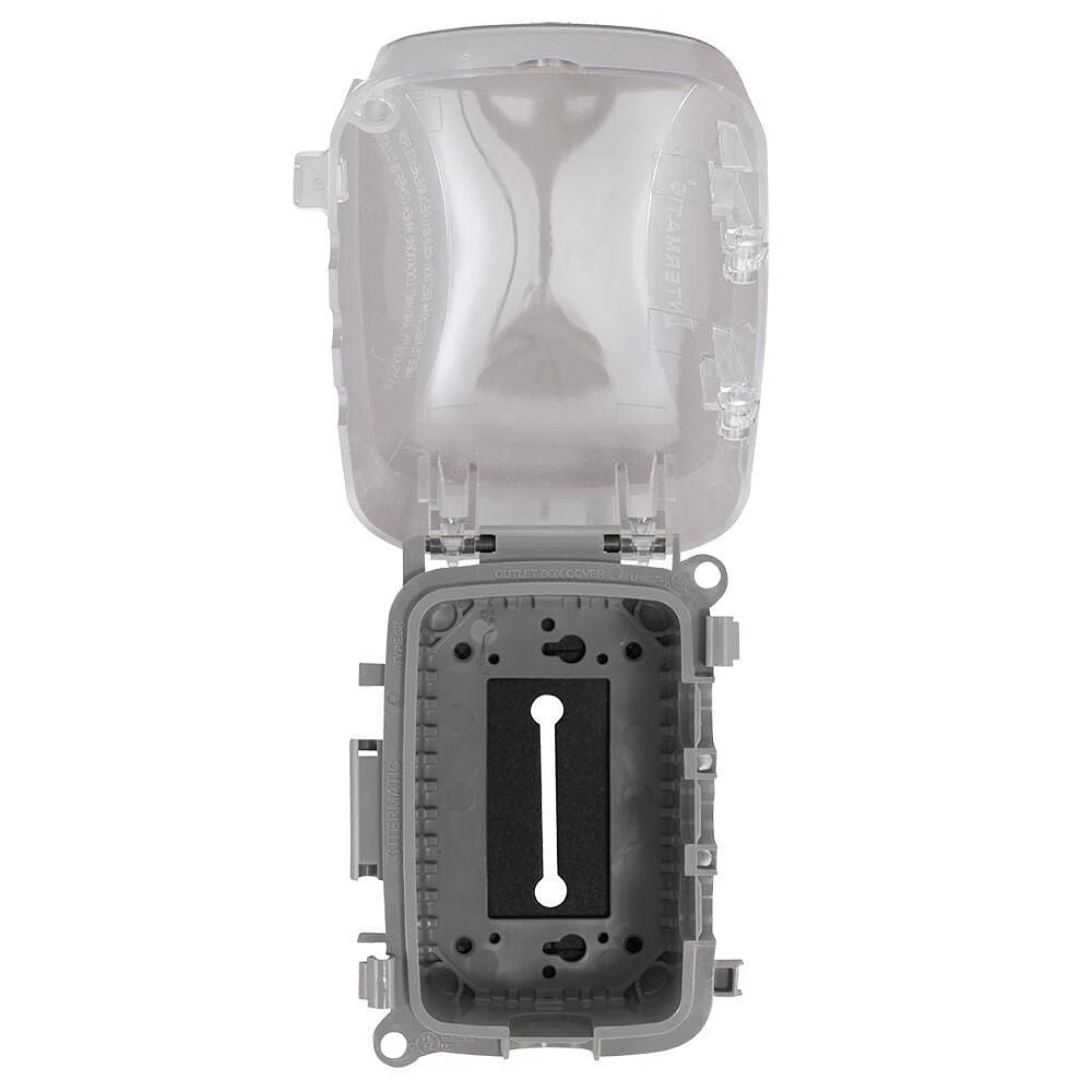 Couvercle résistant aux intempéries en plastique extra-résistant Intermatic, simple groupe, Vrt/Hrz, 2,75" transparent - paquet de 2