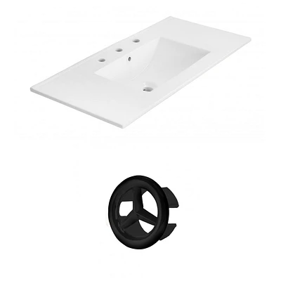 American Imaginations -in. W 3H8-in. Ceramic Top Set In White Color