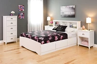 Commode haute Yaletown de Prepac à 5 tiroirs en fini blanc