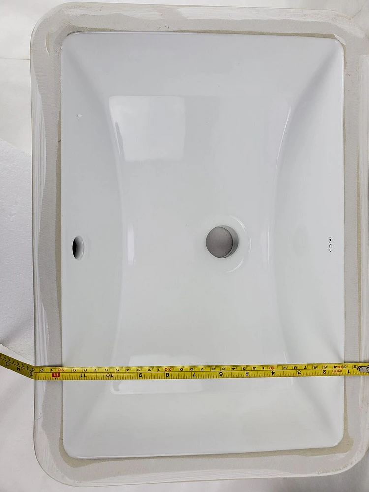 American Imaginations 18-in. W CUPC Rectangle Bathroom Undermount Sink Set In White - White Hardware - Overflow Drain Incl. AI-31844
