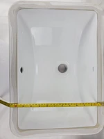 American Imaginations 18-in. W CUPC Rectangle Bathroom Undermount Sink Set In White - White Hardware - Overflow Drain Incl. AI-31844