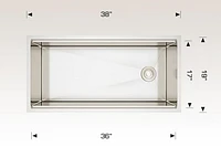 American Imaginations 38-in. W CSA Approved Stainless Steel Kitchen Sink With 1 Bowl And 16 Gauge AI-29281