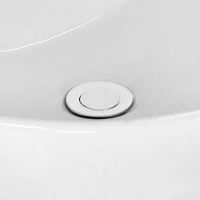 American Imaginations 21.75-in. W Undermount White Bathroom Vessel Sink Set For Wall Mount Drilling AI-31569