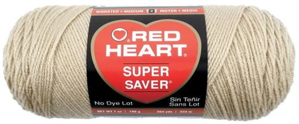 Red Heart® Super Saver® Yarn, Solid, Acrylic #4 Medium, 7oz/198g, 364 Yards, Durable yarn