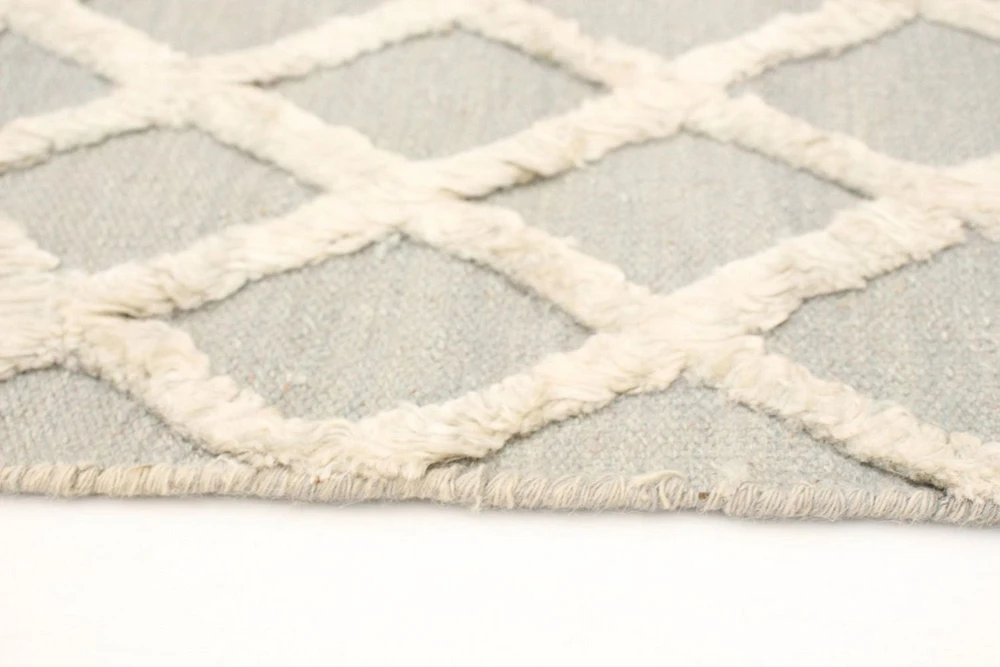ECARPETGALLERY 5'0" x 8'0" Carved Cambridge Hand Made Area Rug for Living Room, Dining Room and Bedroom in Grey