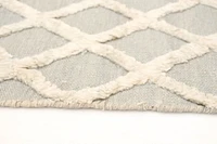 ECARPETGALLERY 5'0" x 8'0" Carved Cambridge Hand Made Area Rug for Living Room, Dining Room and Bedroom in Grey