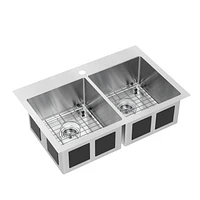 Artika Sierra évier à cuve double en acier inoxydable de calibre 20