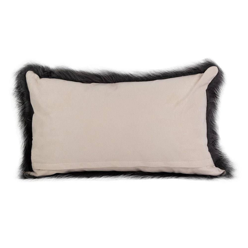 Gouchee Home Edinburgh Coussin en Fausse Fourrure 12 x 20 po Ensemble de 2