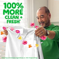 Capsules de détergent à lessive Gain Flings grande taille, 3 en 1 avec Febreze et Oxi, parfum Vibrant, 25 capsules 25CT