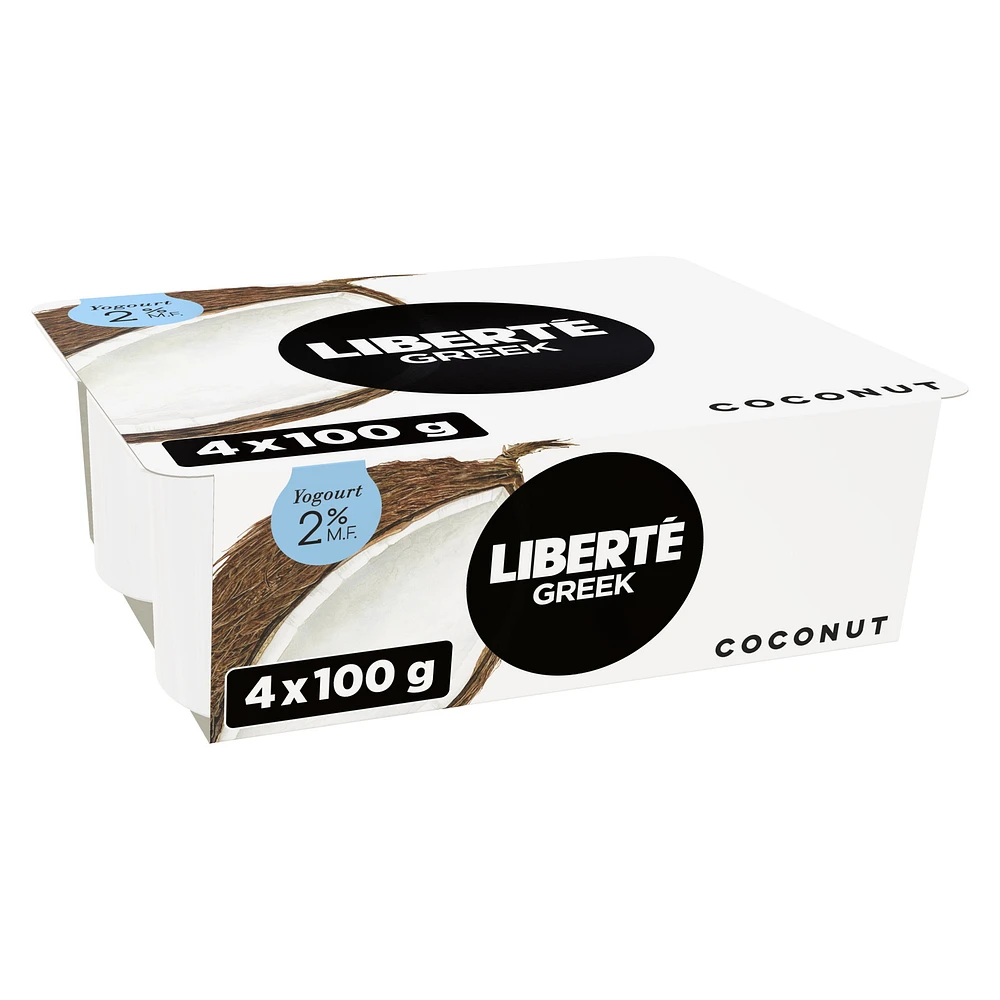 Liberté Grec 2 % Noix de coco Yogourt 4x100g