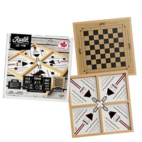 Rustik Crazy 4-Player Slingpuck / Chess / Checkers 3-in-1