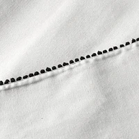 Thyme & Table Rectangle Tablecloth 84", Pom White, Textiles