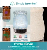 Kit de démarrage Diffuseur d'huiles essentielles de ScentSationals -Crackle Mosaic