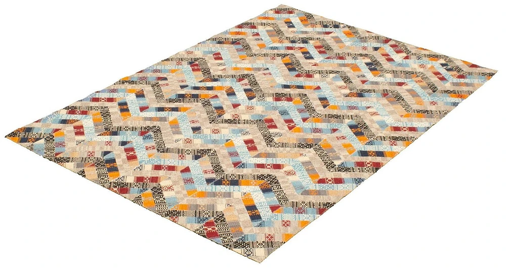 ECARPETGALLERY 5'2" x 7'9" Transitional Río Handmade Area Rug for Living Room, Dining Room and Bedroom in Ivory
