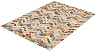 ECARPETGALLERY 5'2" x 7'9" Transitional Río Handmade Area Rug for Living Room, Dining Room and Bedroom in Ivory