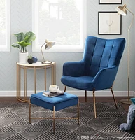 Izzy Contemporary Chair with Ottoman by LumiSource