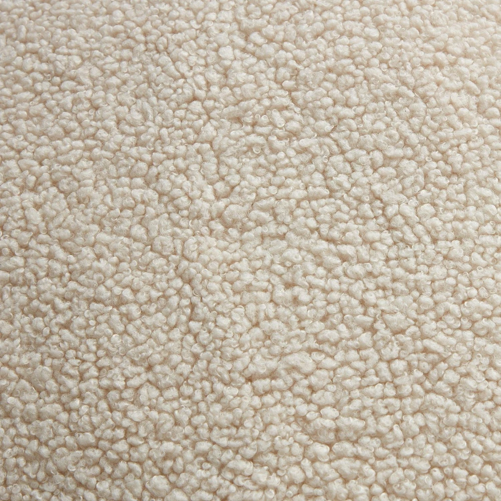 Mainstays Teddy Coussin Décoratif Rond, Gris