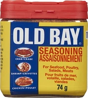 Old Bay, Seasoning for Seafood Poultry Salads Meats, Original Blend, Plastic Can 74 g
