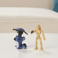 Star Wars Mission Fleet, droïde de combat Destruction, classe équipement, figurine articulée de 6 cm avec véhicule, pour enfants, dès 4 ans