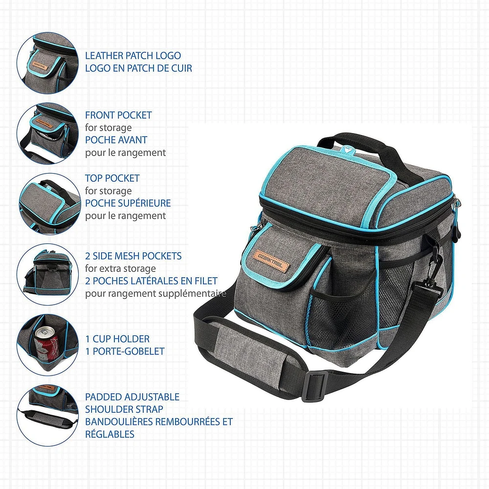 Sac Isotherme Ozark Trail 24 Cannettes, Multiples Poches, Capacité De 8.37Qt Glacière