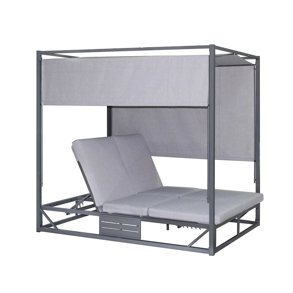 Deko Living Outdoor Gray Rectangular Patio Daybed 