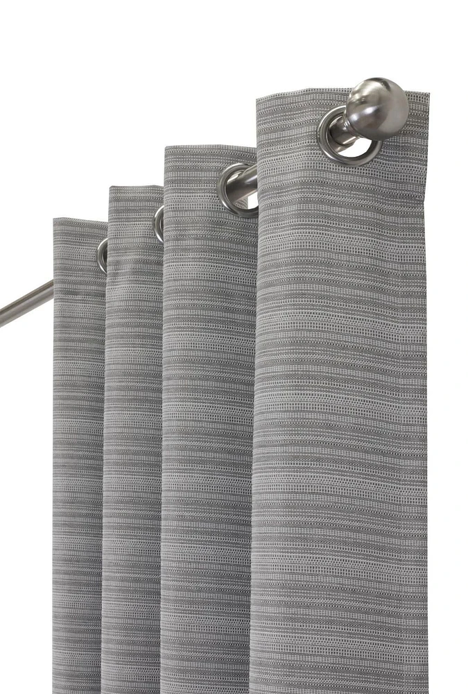 Loft Living Morice, panneau de rideau à oeillets texturé, 100% occultant 52" x 63", gris