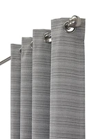 Loft Living Morice, panneau de rideau à oeillets texturé, 100% occultant 52" x 63", gris