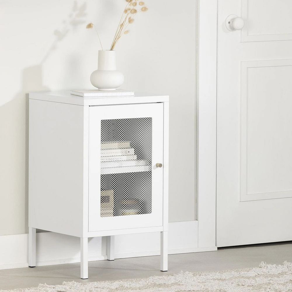 Metal Mesh 1-Door End Table from the collection Crea South Shore