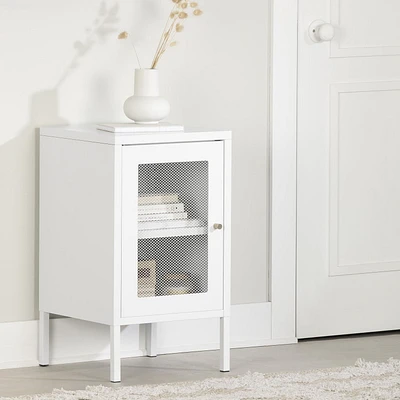 Table de bout avec porte grillagée en métal de la collection Crea South Shore